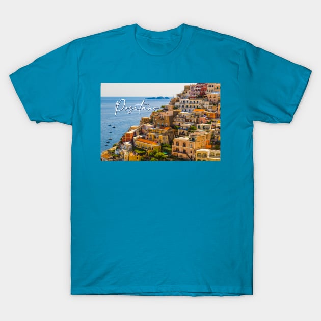 Positano houses T-Shirt by Maxsomma